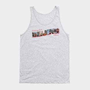 Greetings from Beijing in China Vintage style retro souvenir Tank Top